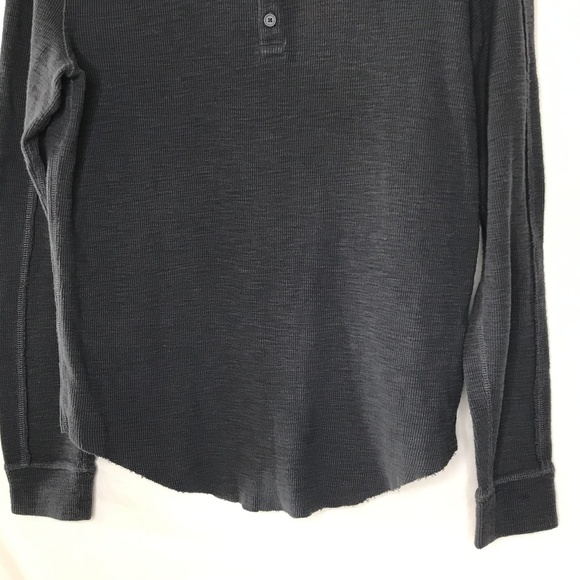 Vince Henley Long Sleeve Raw Hem Shirt - Picture 3 of 8